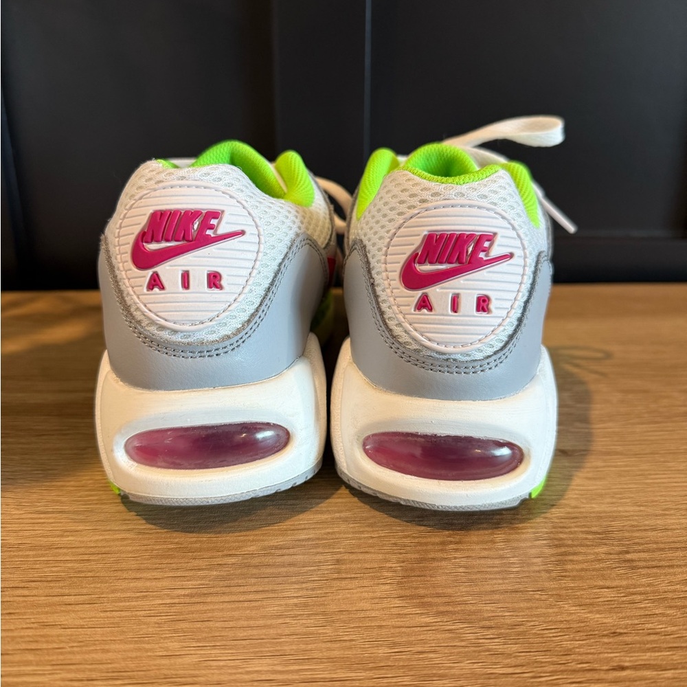 Nike Air Max Sneakers White Gray Neon Green Pink Women’s Size 8 - Picture 3 of 7